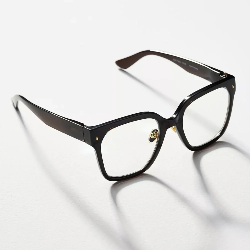 NEW Anthropologie Coffee‎ Peepers Blue Light Filtering Reading Glasses +1.00